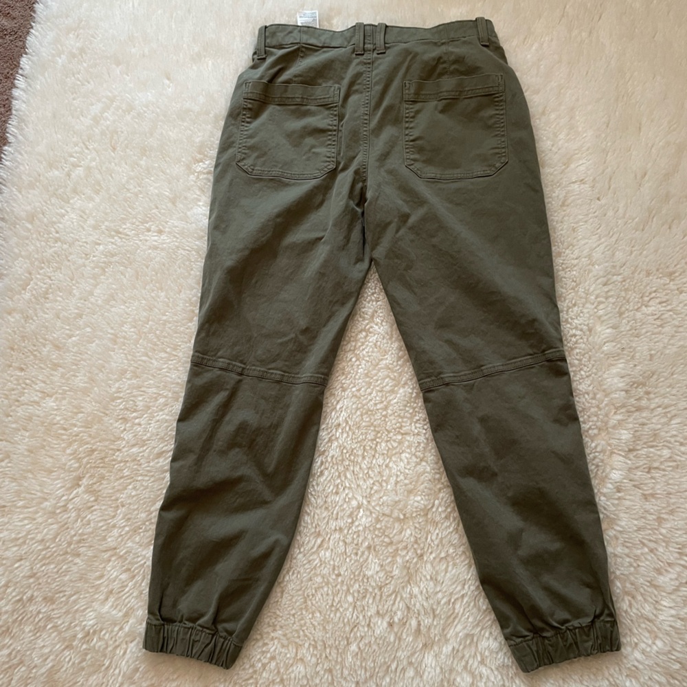 Banana Republic Olive Green Pants with side zip. Size 6